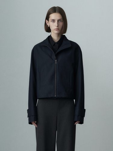 Cotton Blouson Jacket_Dark Navy - RE RHEE - Modalova