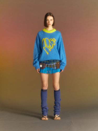 Heart ADSB Sweater_Blue - ADSB ANDERSSON BELL for WOMEN - Modalova