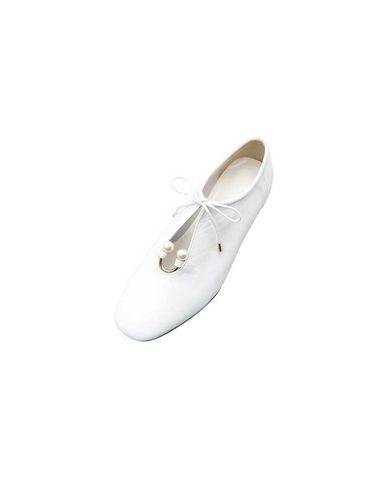 Pearl Ring Flats_White - Byeuuns - Modalova