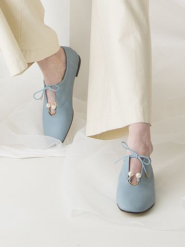 Pearl Ring Flats_Blue - Byeuuns - Modalova