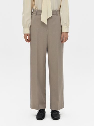 Hidden Banding Slacks - Gray Beige - DEPOUND - Modalova