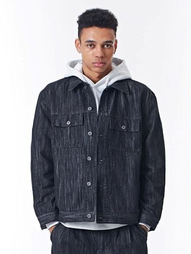 D504 Moss Slub Set-Up Denim Jacket _ - DEEP SENSE - Modalova