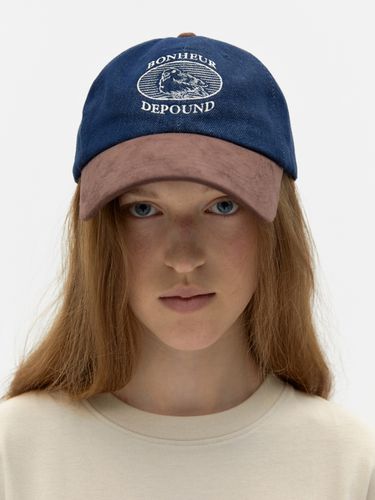 Denim Suede Ball Cap_Indigo - DEPOUND - Modalova