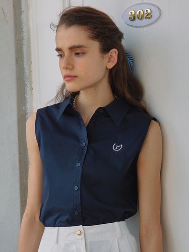 Logo Sleeveless Shirts - Navy - ROLAROLA - Modalova