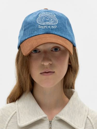 Denim Suede Ball Cap_Medium Blue - DEPOUND - Modalova