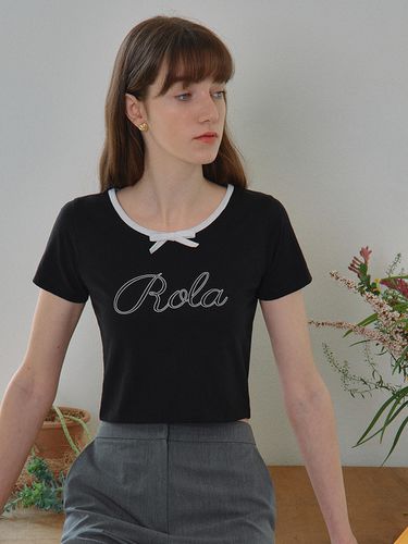 Rola Ribbon Neck Half T Shirts - ROLAROLA - Modalova