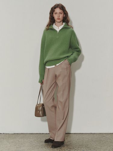 Semi-wide Wool Slacks - Dunst for WOMEN - Modalova