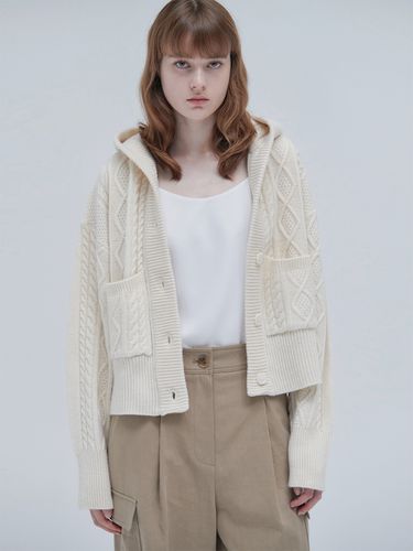 Cable Hoodie Cardigan - NILBY P - Modalova