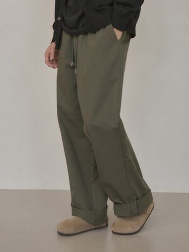 Flap Cuffs Cotton Wide Pants_4 Colors - WEDNESDAY OASIS - Modalova