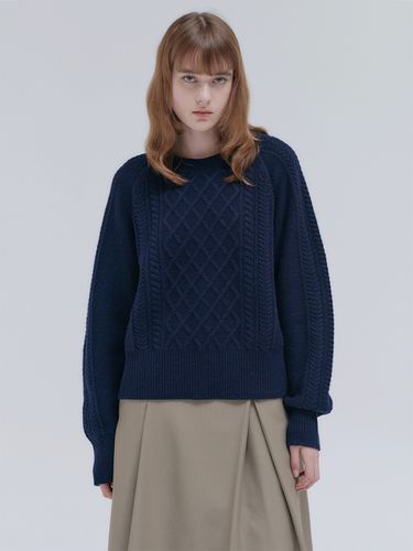 Cable Pullover_Navy - NILBY P - Modalova