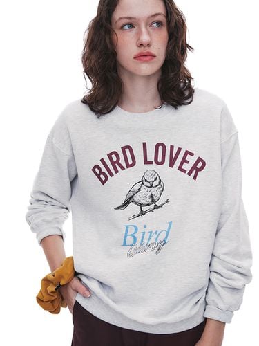 Bird Lover Sweatshirt_Melange Grey - Qduroy - Modalova