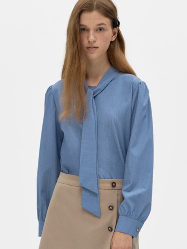 Tie Blouse - Blue - DEPOUND - Modalova