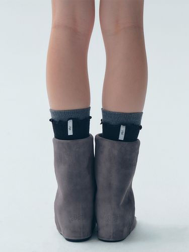 Alice Suede Boots_Gray - SOFT SEOUL - Modalova