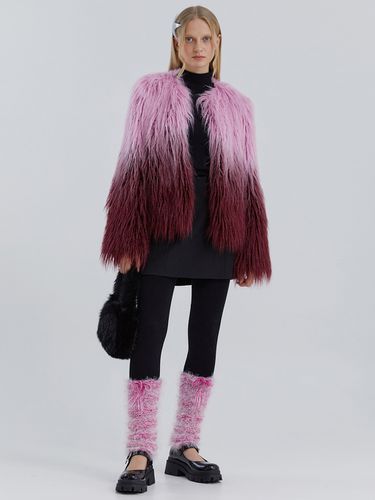 Gradio Two Tone Long Hair Fur Jacket () - molliolli - Modalova