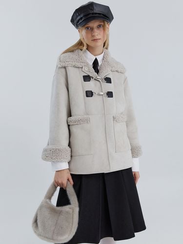 Jennie Buckle Fur Coat (Light Grey) - molliolli - Modalova