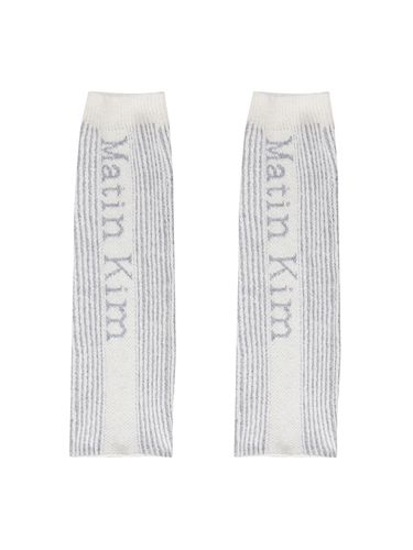 Matin Stripe Leg Warmer_White - Matin Kim - Modalova