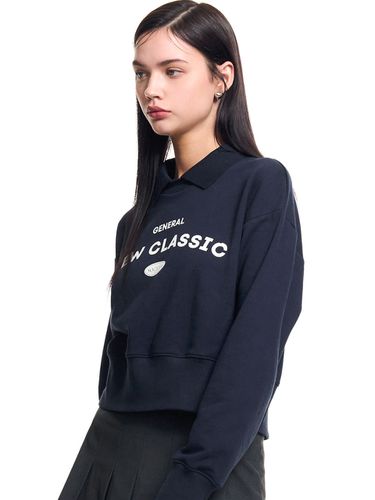 WOMAN New Classic Collar Crewneck_Navy - GENERAL IDEA - Modalova