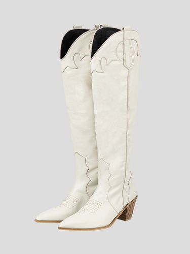 Stitch Western Long Boots - Porta - Modalova