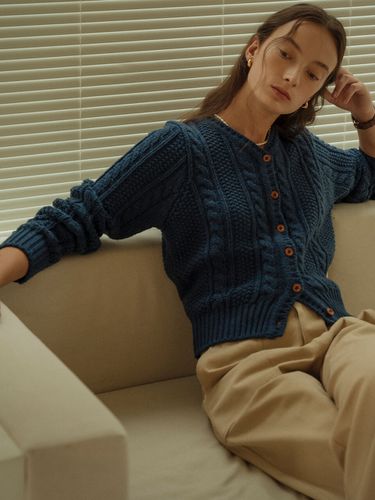 Heritage Knit Cardigan - Denim - TILLIDIE - Modalova