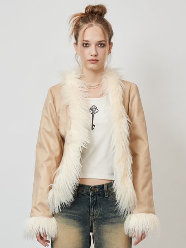 Mustang Fur Jacket_Beige - CRANK - Modalova