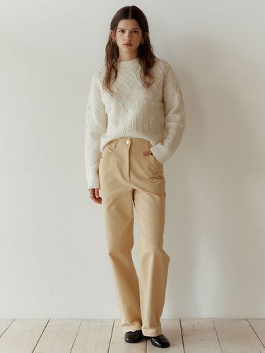 Corduroy Straight Fit Pants_Light Yellow - a.t.corner - Modalova