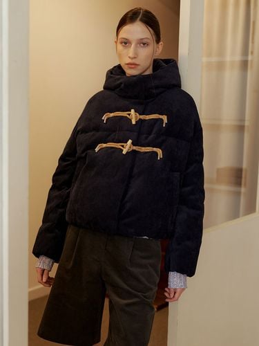 Corduroy Toggle Hood Jumper_Navy - a.t.corner - Modalova