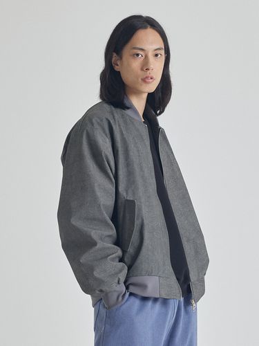 Western Tie Ma-1 Jacket [Charcoal] - Analogmood - Modalova