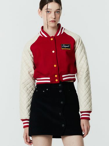 Woman Fast Food X Crop Wool Varsity Jacket [] - COQUET - Modalova