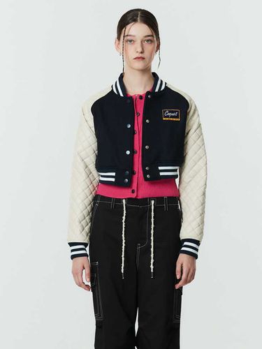 Woman Crop Wool Varsity Jacket [] - COQUET - Modalova