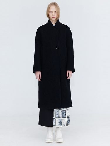 High Neck Wool Coat - Black - WNDERKAMMER - Modalova