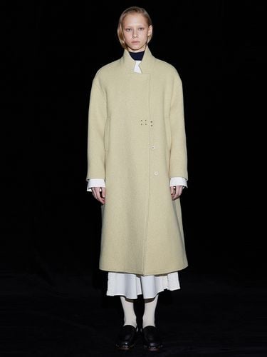 High Neck Wool Coat - Yellow - WNDERKAMMER - Modalova