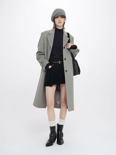 Single Cashmere Coat in M/Grey VW3WH021-1F - RAIVE - Modalova