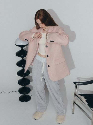 Mohair Wool Jacket_Pink - ASURA - Modalova