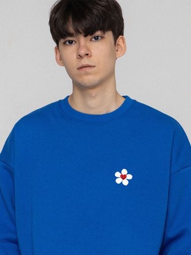 UNISEX] Flower Heart Logo Smile Sweatshirt - GRAVER - Modalova