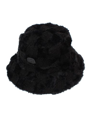 Checkerboard Pattern Fur Bucket Hat - Universal chemistry - Modalova