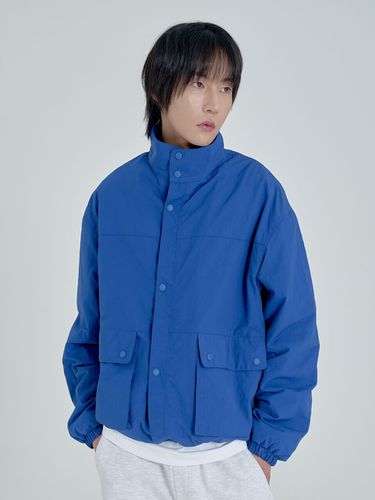 Utility Nylon Puffer Jacket - Blue - inexcis - Modalova