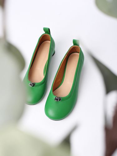 Ngela Round Toe Stopper Flatshoes_Light Green - Finoacinque - Modalova