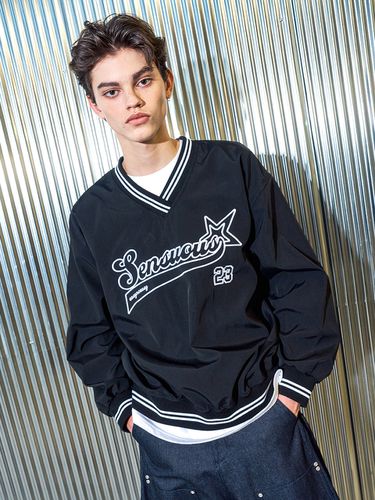 Baseball Nylon Warm Up Sweatshirt - EASY NO EASY - Modalova