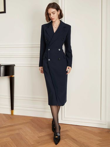 Double Button Slim Waist Coat - yyiam - Modalova