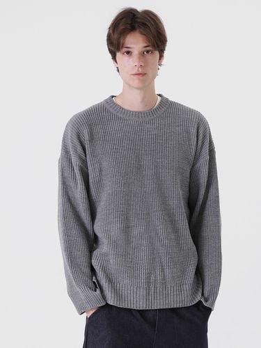 Crew-neck Knit Sweater [Gray] - PEPPERSEASONING - Modalova