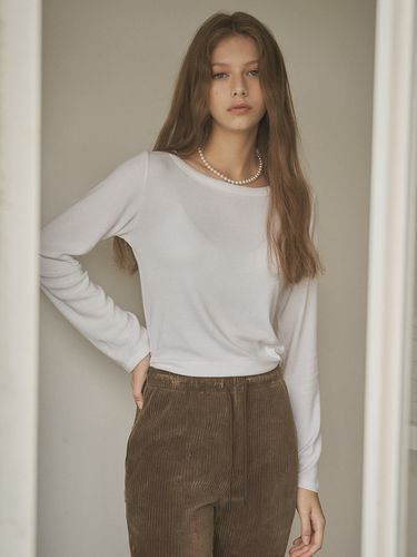 Boatneck Wool T-shirt - Siyazu - Modalova