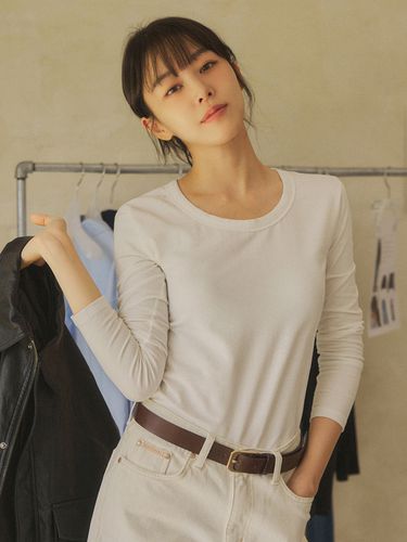 Scoop Neck Cotton T-shirt - Siyazu - Modalova