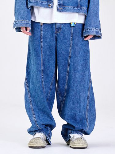 Stitch Line Denim Pants _ Blue - LA MER MA MAISON - Modalova