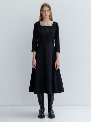 Square Neck Three-quarter Sleeve Dress - JOY GRYSON - Modalova