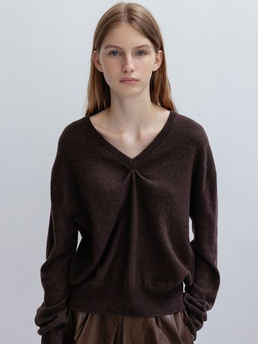 Wool V-Neck Knit Pullover Top - JOY GRYSON - Modalova