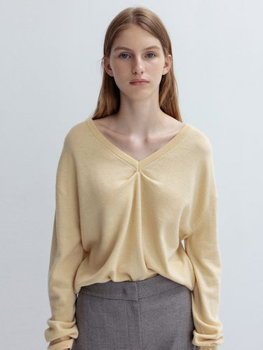 Wool V-neck Knit Pullover Top - JOY GRYSON - Modalova