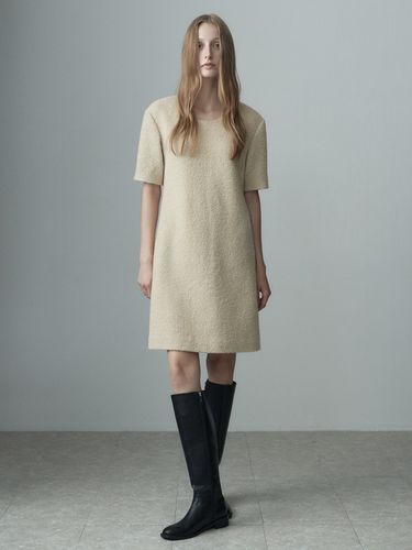 Alpaca-blended Short Sleeved Dress - RE RHEE - Modalova