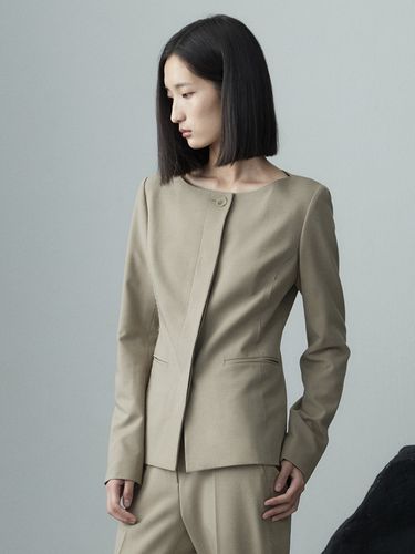 Classic Boat Neck Blazer - RE RHEE - Modalova