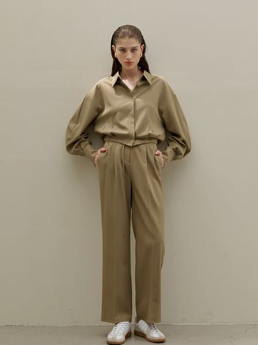 Vera Setup High Waist Two-Tuck Wide Long Pants - Atelier Nain - Modalova