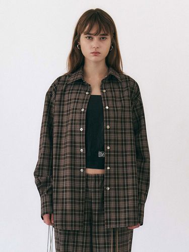 Brown Check Shirt (Brown) - YUNSE - Modalova